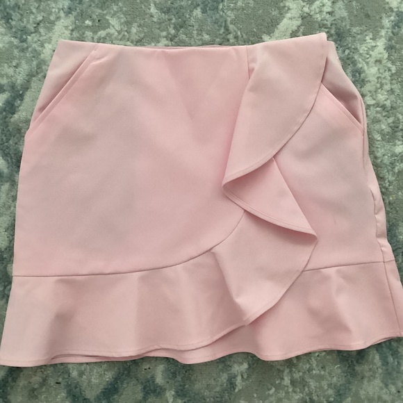 NEW POLO GOLF Ralph Lauren Flounce Solid Pink Ruffled Skort Skirt Womens Sz S - Picture 7 of 11